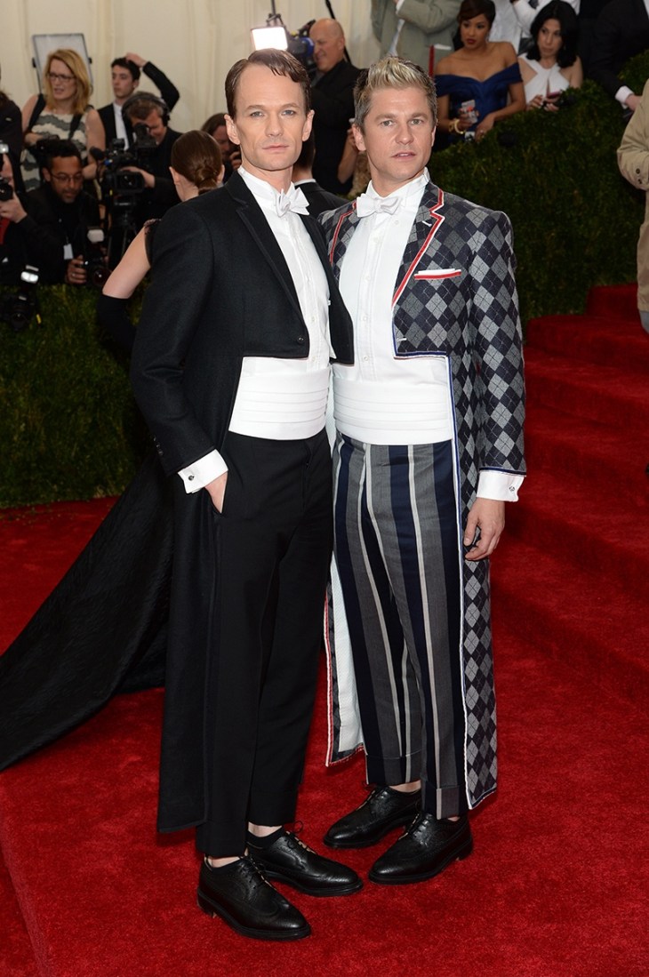 Neil Patrick Harris and David Burtka in Thom Browne