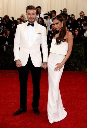 Victoria Beckham in Victoria Beckham and David Beckham in Ralph Lauren