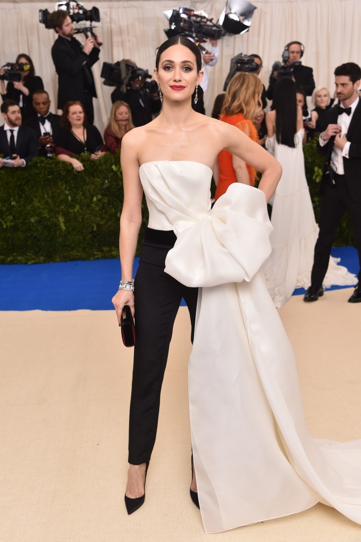 Emmy Rossum in Carolina Herrera