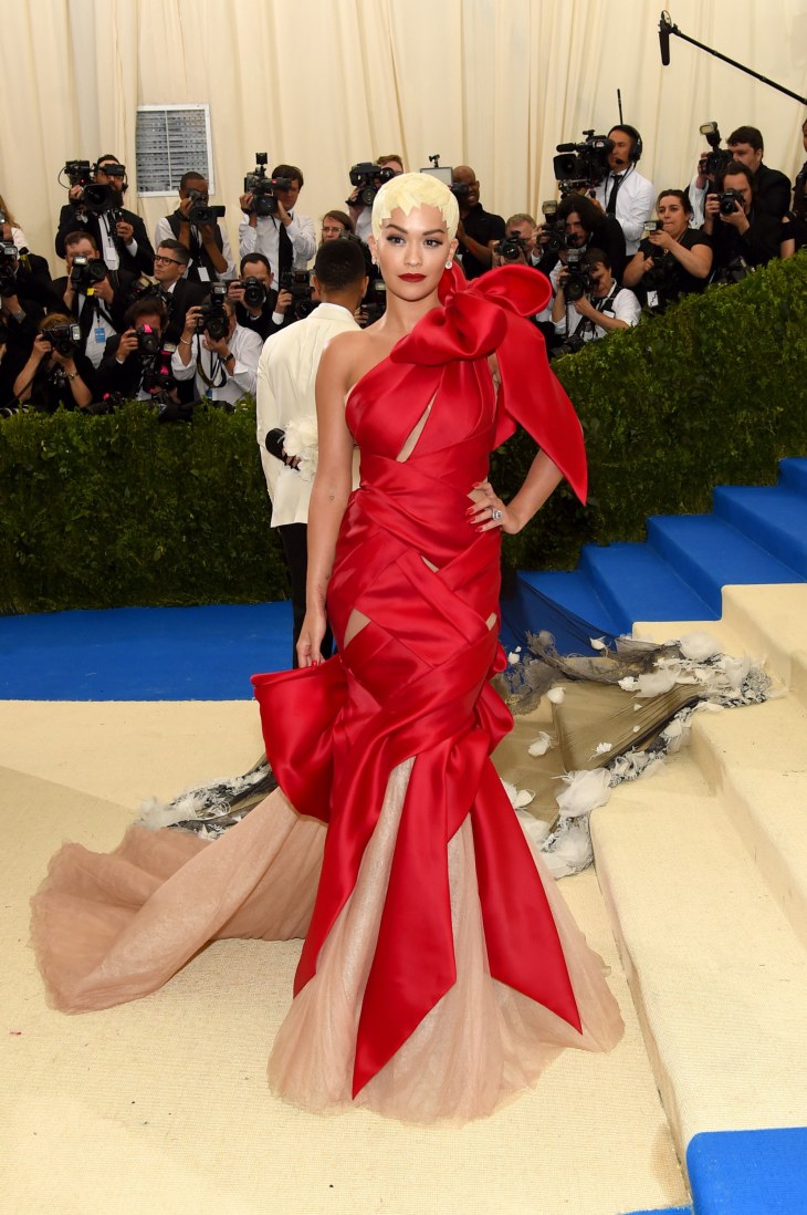 Rita Ora in custom Marchesa